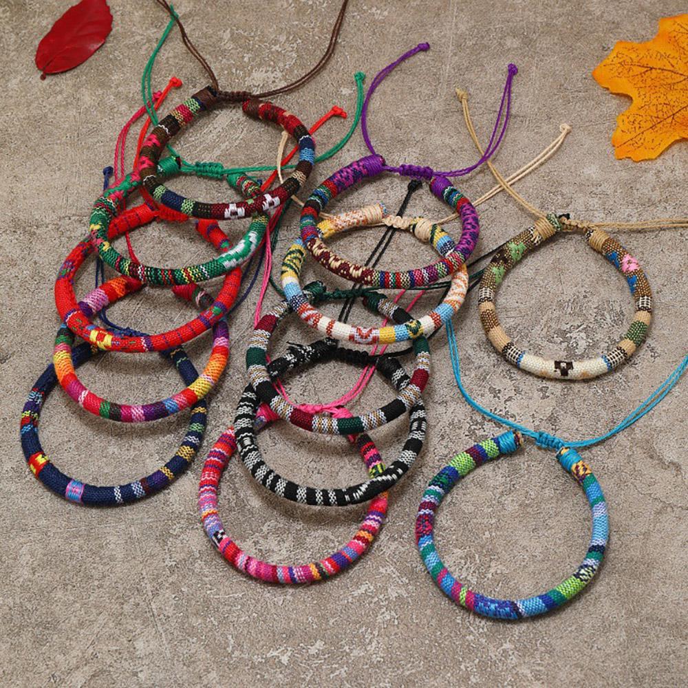 12Pcs Bohemian Surfer Beach Bracelet Set Men & Women Braided Boho Summer Bracelets Handmade Festival Jewelry Accessories jewelry