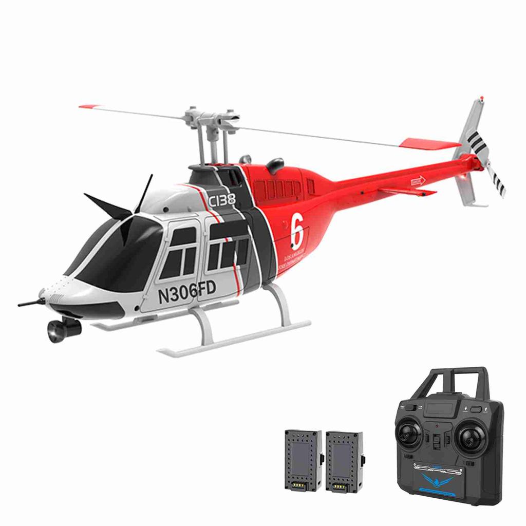 2.4GHz Remote Control Helicopter 4CH Single Propeller Helicopter with Function One Click Roll Takeoff and Landing Six Axis Gyros