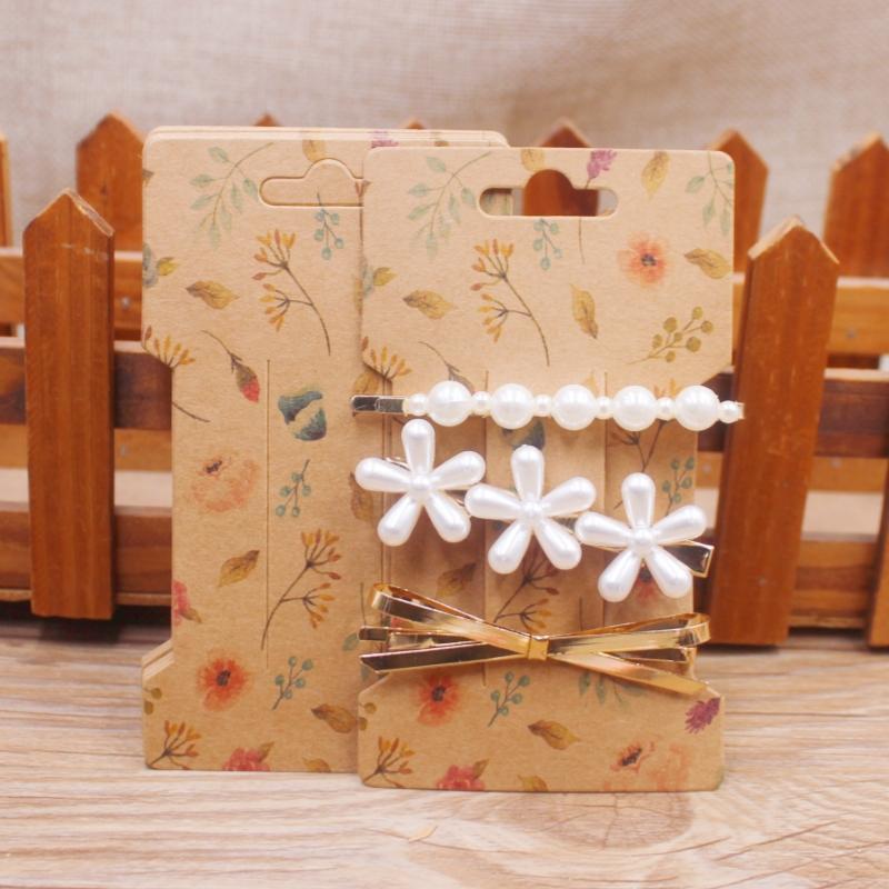 50 Pcs 11.5x6.5cm Square White/brown Hair Card Jewelry Bag Hair Card Black Blank Paper Hair Card or Jewelry Display Card