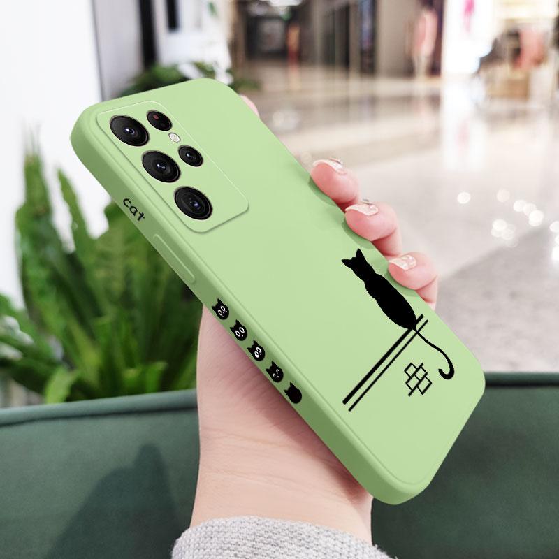 

Cat Longing Phone Case For Samsung Galaxy S25 FE S24 S23 S22 S21 S20 Ultra Plus S10 S9 S10E Note 20 ultra 10 9 Plus Cover Galaxy S24