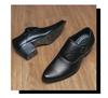Men's White Pointed Toe Leather High Heel Shoes for Weddings and Parties - Size 37, Business Casual, Height Increasing