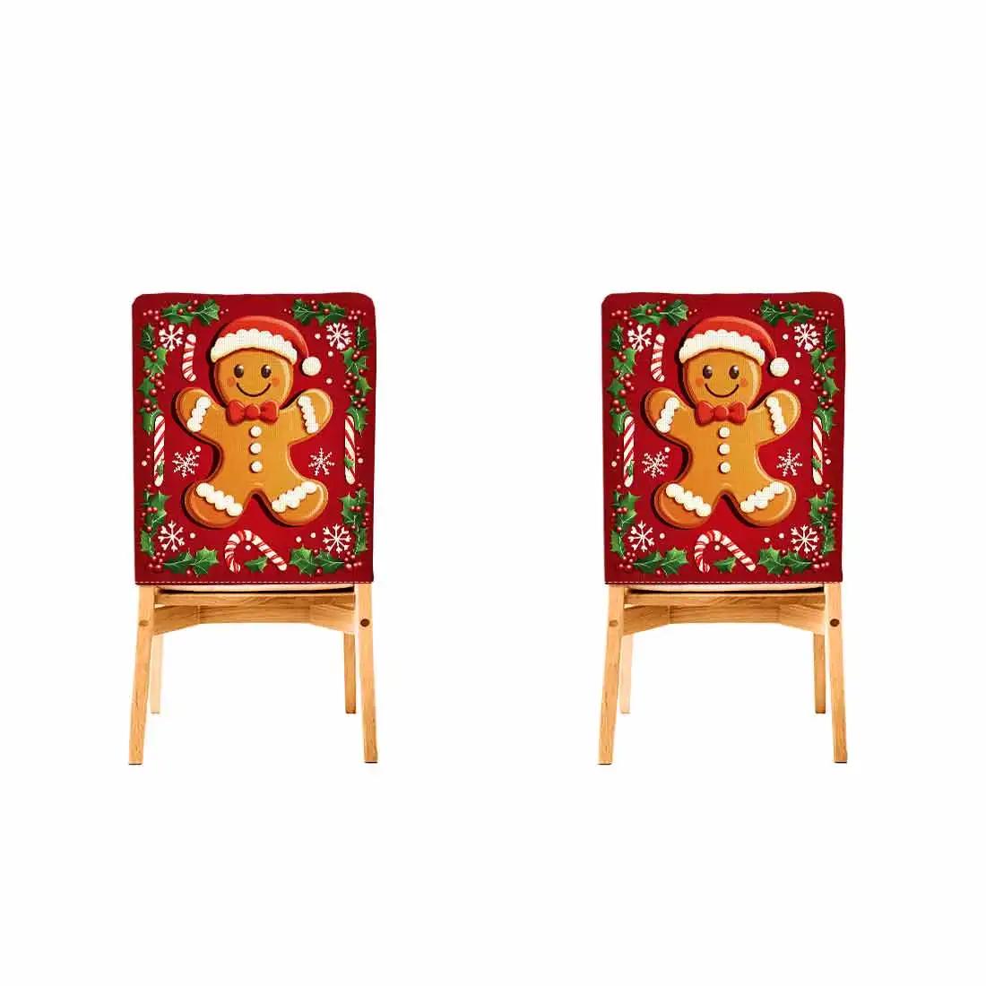 

2/4/6pcs/set Christmas gingerbread man Chair Cover Table Decoration Dining Seat Chair Covers Dining Room Bar Party Banquate
