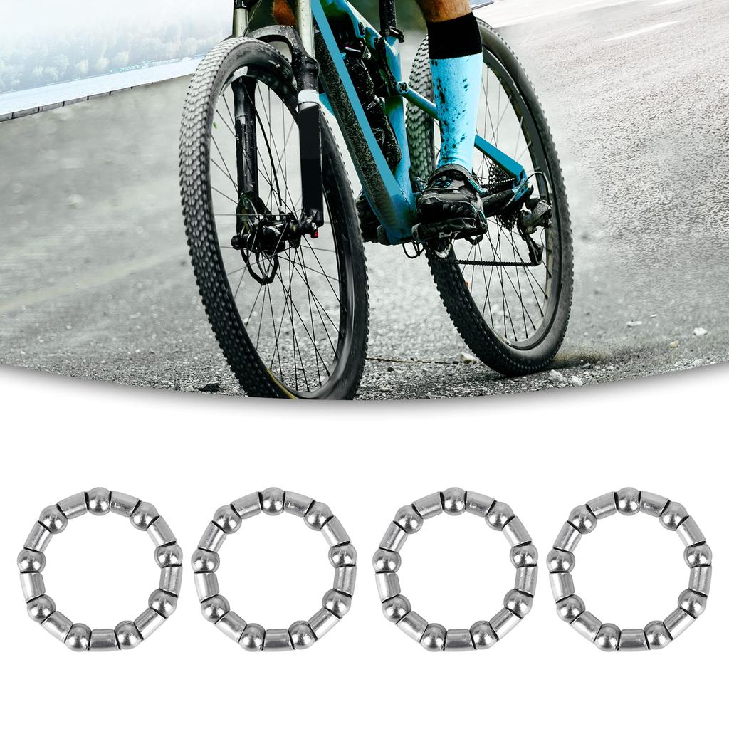 ACROPIX Bicycle Ball Bearings Bicycle Bearing Cage Crank Bearings Silver Tone 44mm X 9 Balls Pack of 4