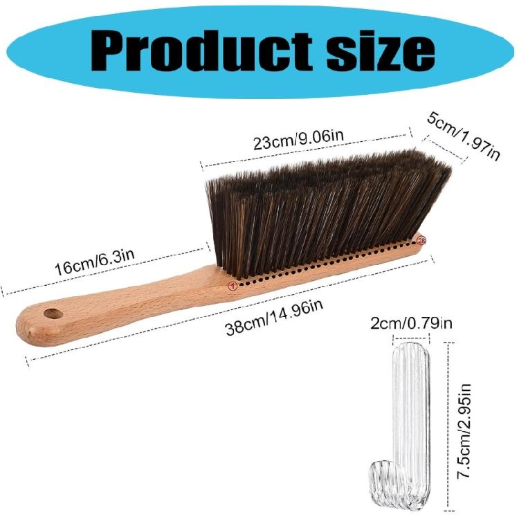 Hand Broom with Soft Dense Bristles for Furniture and Car Dusting Brush Duster for Furniture, Drafting