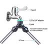 Y-Shaped Water Splitter 1/2" 3/4" Tap Connector Garden Hose Splitter Faucet Adapter with Shut-off Valve Garden Watering Supplies