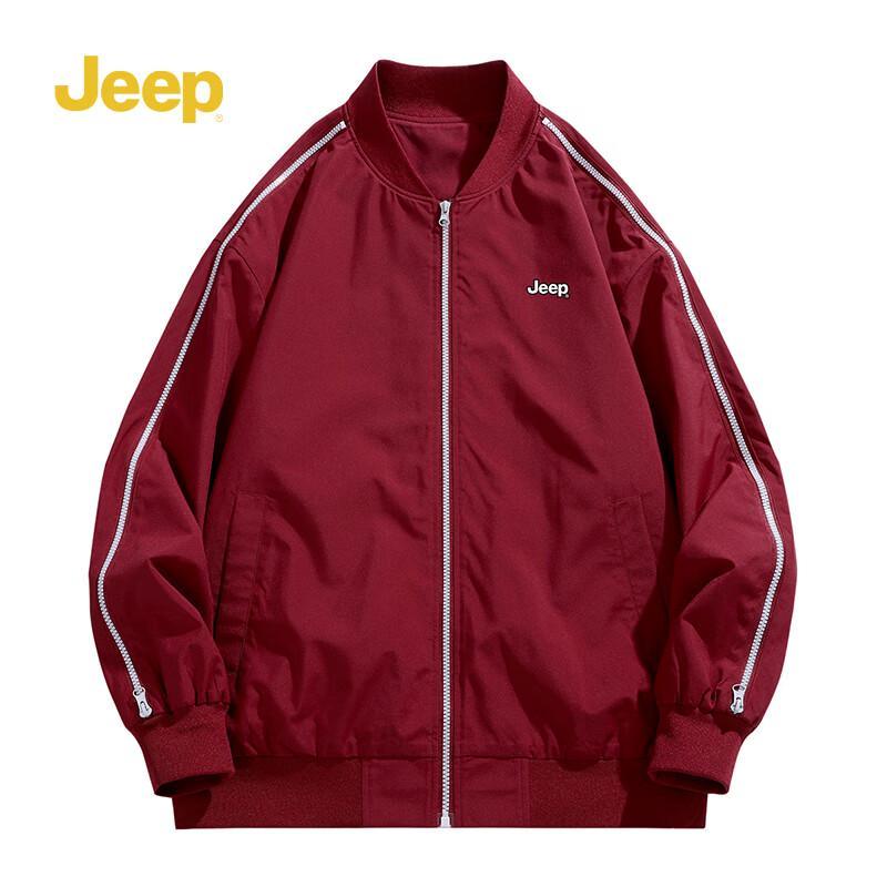 Jeep Men's Fall/Winter Windproof Baseball Collar Jacket