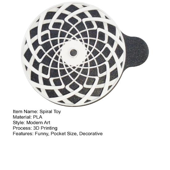 Stress Relief Spiral Toy 3D Printed Toy Pocket Size Fidget Toy Relaxation