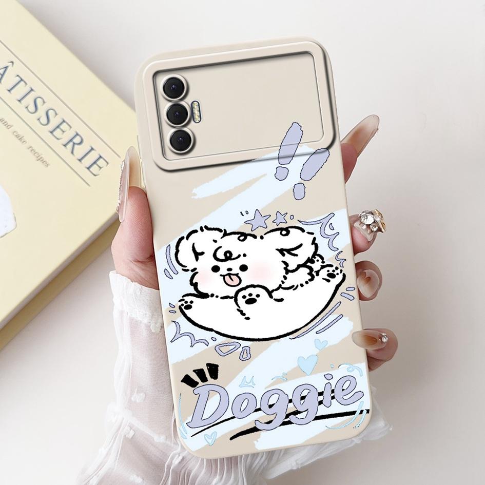 6.6" For Tecno Spark 8P 2021 Case Lovely Panda Cartoon Camera Protection Soft Matte Cover For Tecno Spark8P 8 P KG7H KG7n Bumper