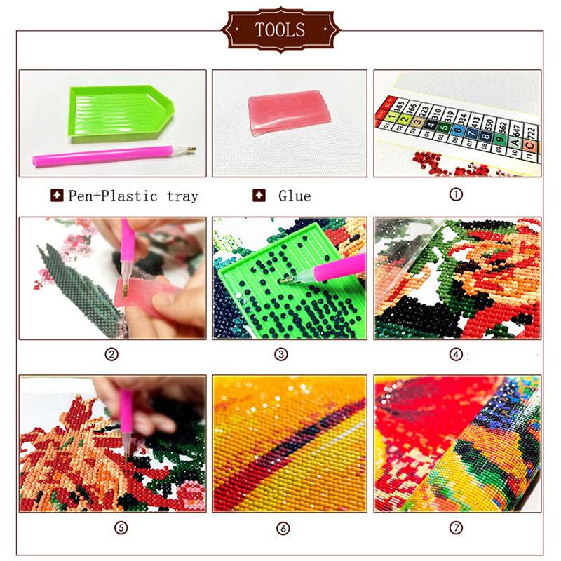 Children's Sunflower Landscape Diamond Painting Kit - Full Drill DIY Decorative Embroidery for Living Room