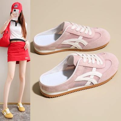 Baotou Half Slippers Women's Summer Mesh Casual Board Shoes