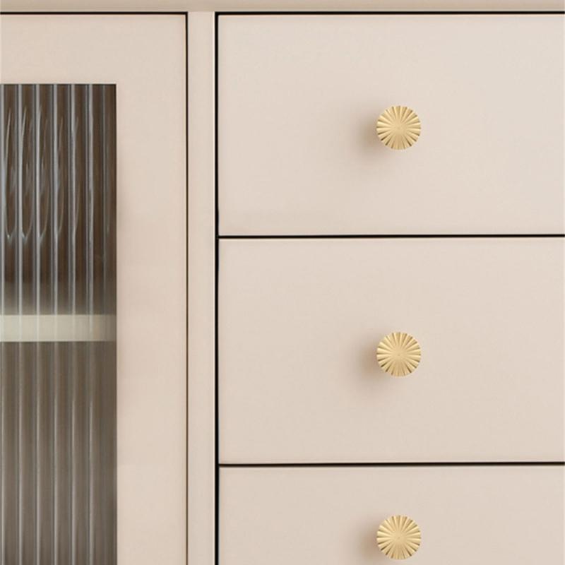 6er-Pack Stilvolle Schrankknöpfe aus gebürstetem Messing Zinklegierung Vintage-Stil Schubladengriffe für moderne Wohnraumgestaltung