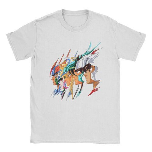 Knights Of The Zodiac Japanese Anime T Shirts 100% Cotton  T-Shirt Crewneck Saints Seiya Tee Shirt Short Sleeve Clothes Birthday