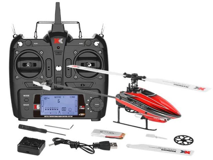 Hitec XK K110S RTF 6-Channel 3D6G System Helicopter, Official Japanese Product, Under 100g, No Registration Required, Radio-Controlled Micro