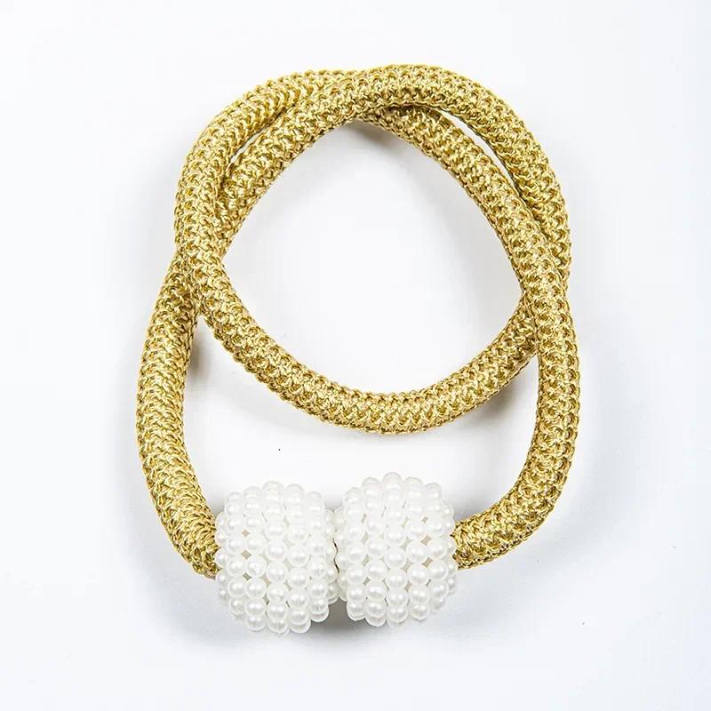 Neue Perlen Magnetische Vorhangklammer Vorhanghalter Raffhalter Schnallen Klammern Hängende Kugel Schnalle Raffhalter Vorhang Deko Zubehör