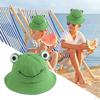 Cartoon Frosch Fischerhut Kinder Kinder Angeln Süßer Frosch Outdoor Fischer Sonne