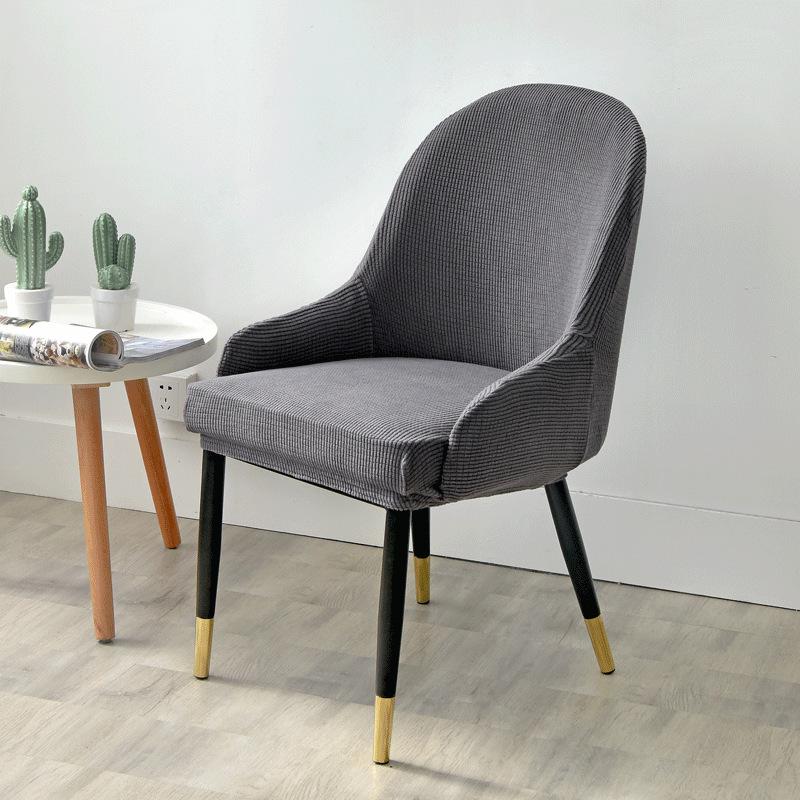 European Leather Dining Chair Cover with Curved Backrest, Thickened Universal Design for Household Chairs and Stools