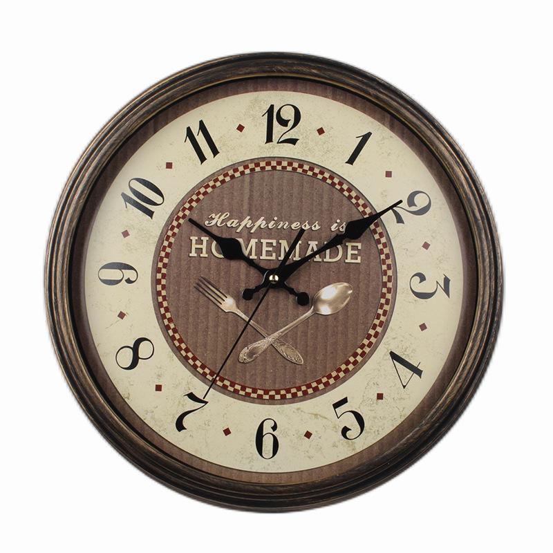 Retro Living Room Silent Wall Clock Antique Swing Nostalgic Clock Fashion Creative Wall Watch Quartz Clock
