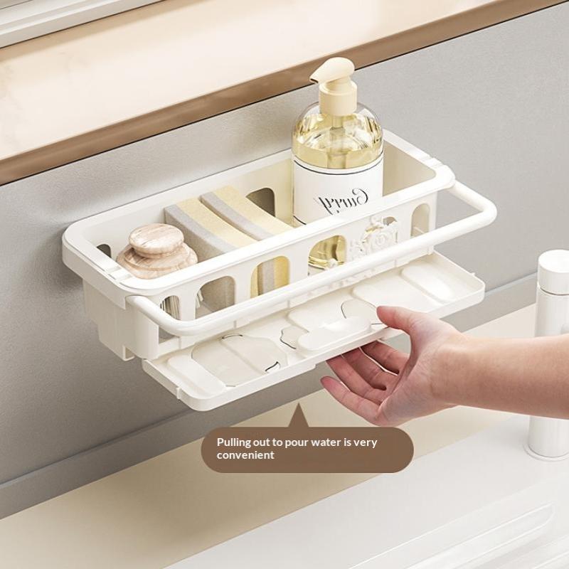 Kitchen Sink Organizer Drain Rack Self-Draining Shelf Sponge Holder Dishcloth Faucet Storage Soap Drainer Kitchen Accessories