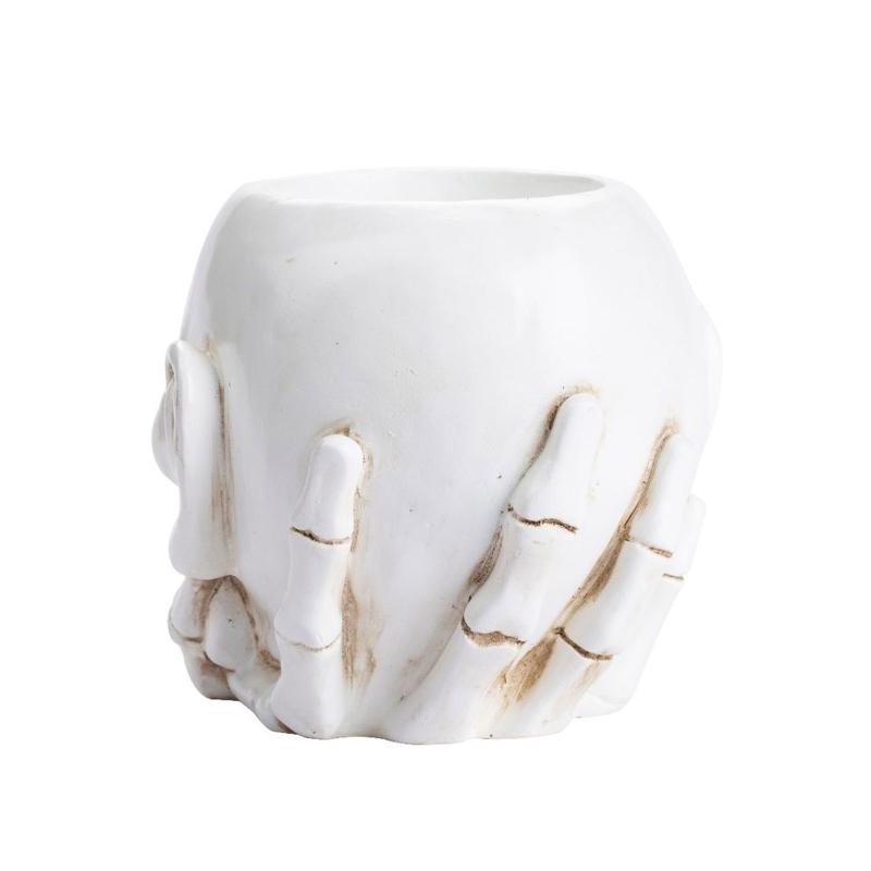 Concrete Flowerpot Mold Skull Shape Pen Holder Mold Cement Container Silicone Mold Succulent Planter Concrete Vase Mold