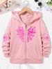 Streetwear Spider Print Stylish Casual Zip Up Hoodie Jacket for Boys Girls Zipper Spring  Autumn Trendy Cartoon Sweatshirts