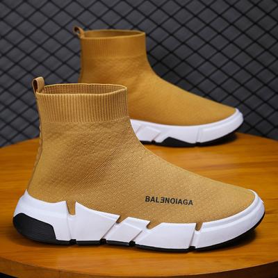 Zapatos de verano para hombre 2024 nuevos zapatos calcetín malla tejido volador zapatos deportivos casuales un pedal talla grande zapatos de moda para hombre