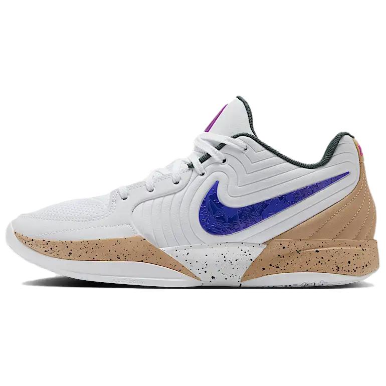 New Nike Ja 2 Anti Slip Wear Resistant Low Top Basketball Shoes Men's White FD7327-101