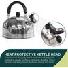 Camping Stainless Steel Whistling Kettle In 2L Portable Travel Teapot Coffee Pot with Folding Safe Handle Camping Cookware