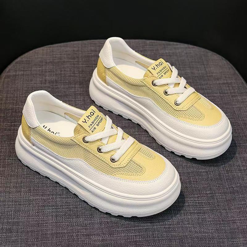 2025 Summer Transparent Net Board Shoes Women's Lightweight Soft-soled Net Shoes Show Feet Small Moral Training Shoes Casual Versatile White Shoes