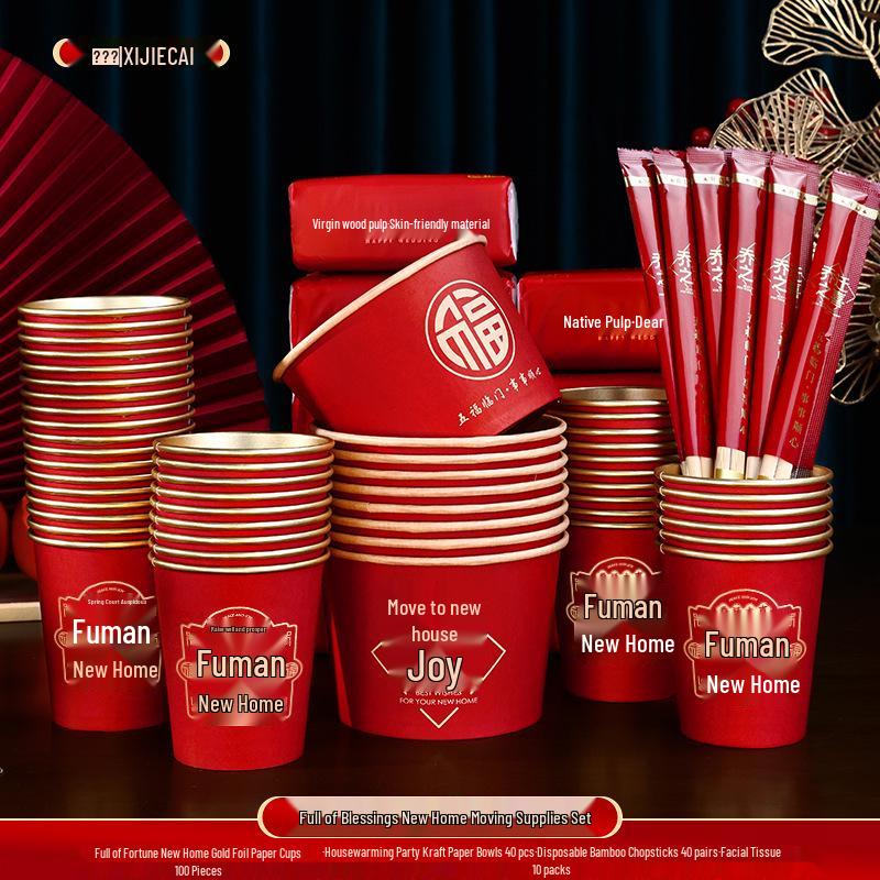 Housewarming Gold Foil Coffee Cups Set – Joyful Moving Essentials
