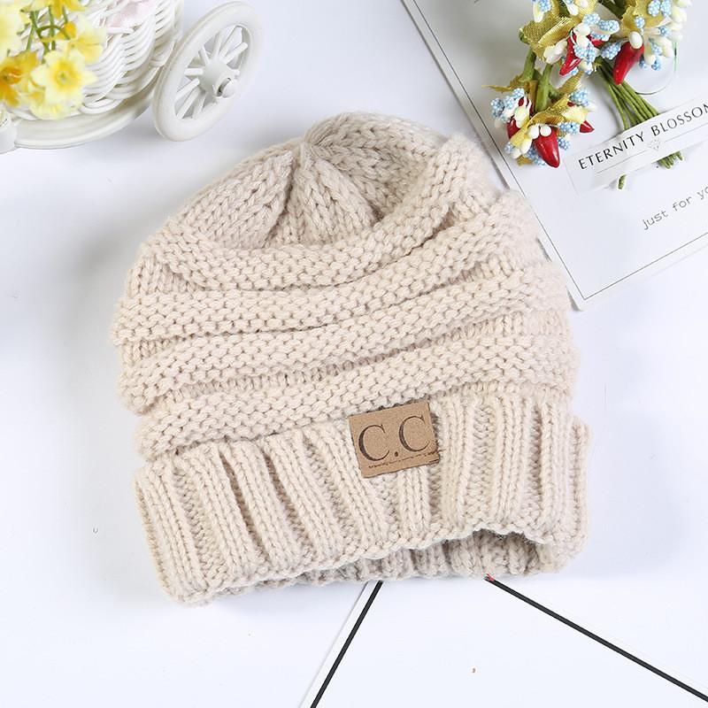 Trendy Kids Knitted Hat Soft Warm Yarn Beanie For Boys And Girls Winter Spring Fall