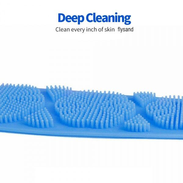 1PC Silicone Bath Towel Massage Bath Brush Long Strip of Back Rubbing Ash Rubbing Bath with Rubbing Bath Towel