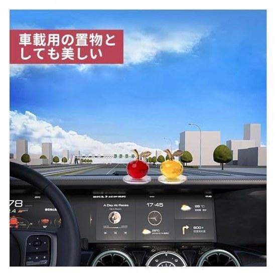 Crystal natural stone apple ornament quartz luck enhancement interior decoration transparency entrance tabletop in-car store feng shui healing moving