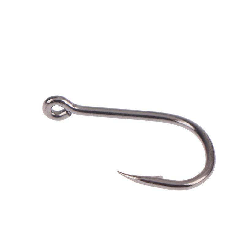 100Pcs/Box High Carbon Steel Fish Hook Durable High Strength Barbed Fishing Hooks With Ring For Carp Fishing Accessories