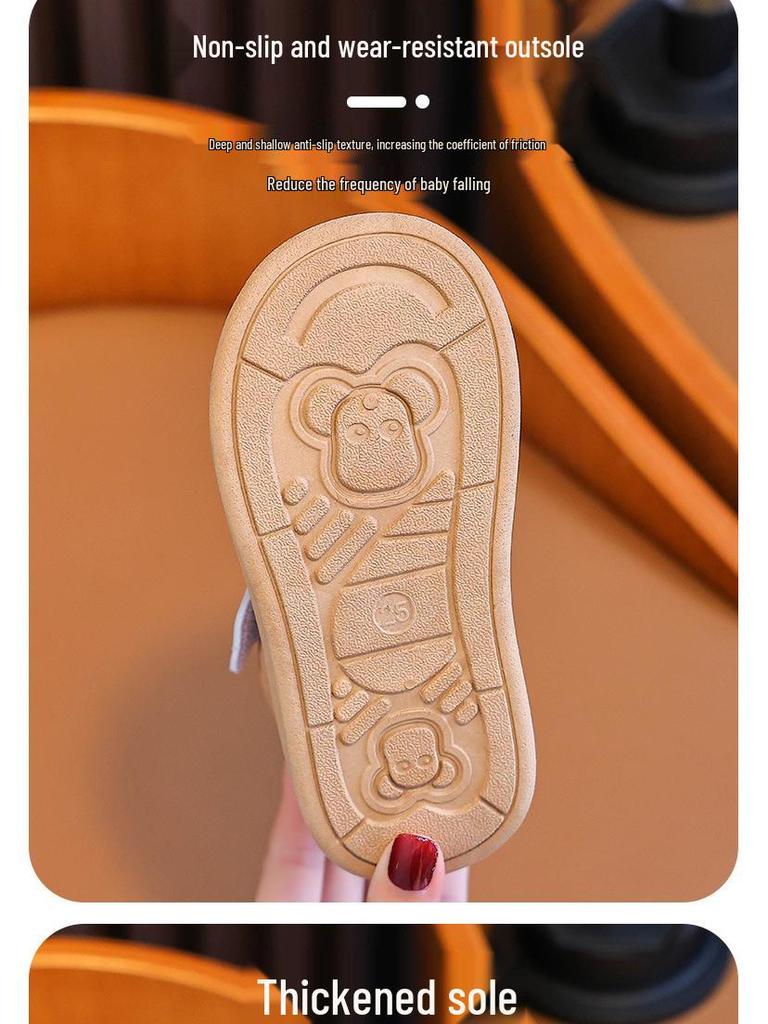 Kinder Winter Schneestiefel mit Samtfutter und Verdickter Isolierung