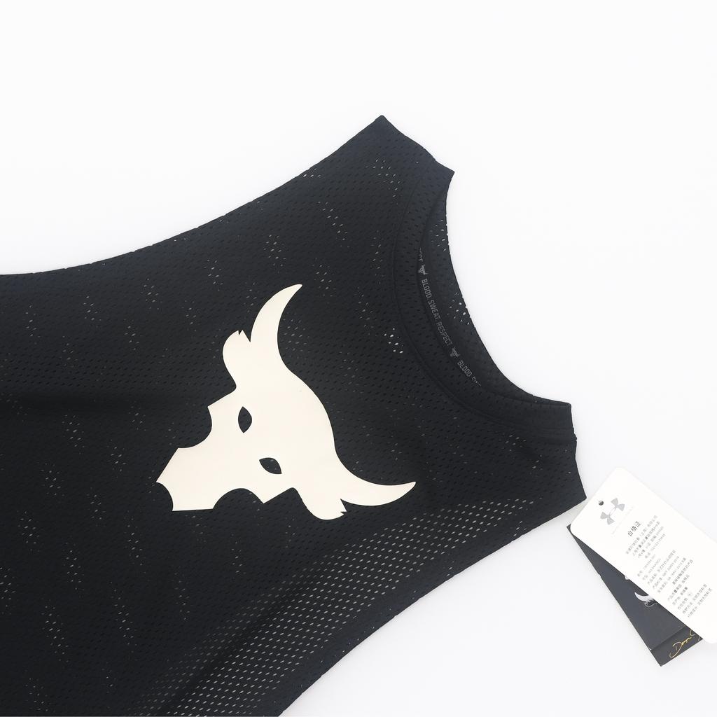 Under Armour Project Rock Djurmönster Ärmlös Mesh Rundhalsad Sportlinne Damtoppar Svart 1369968-001