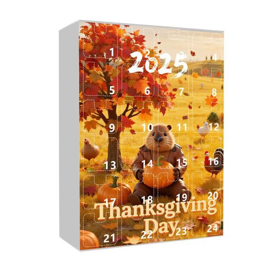 Advent Calendar Marmot Design 24-Day Countdown Festive Family Activity Calendar Kid Surprise Gift Calendar