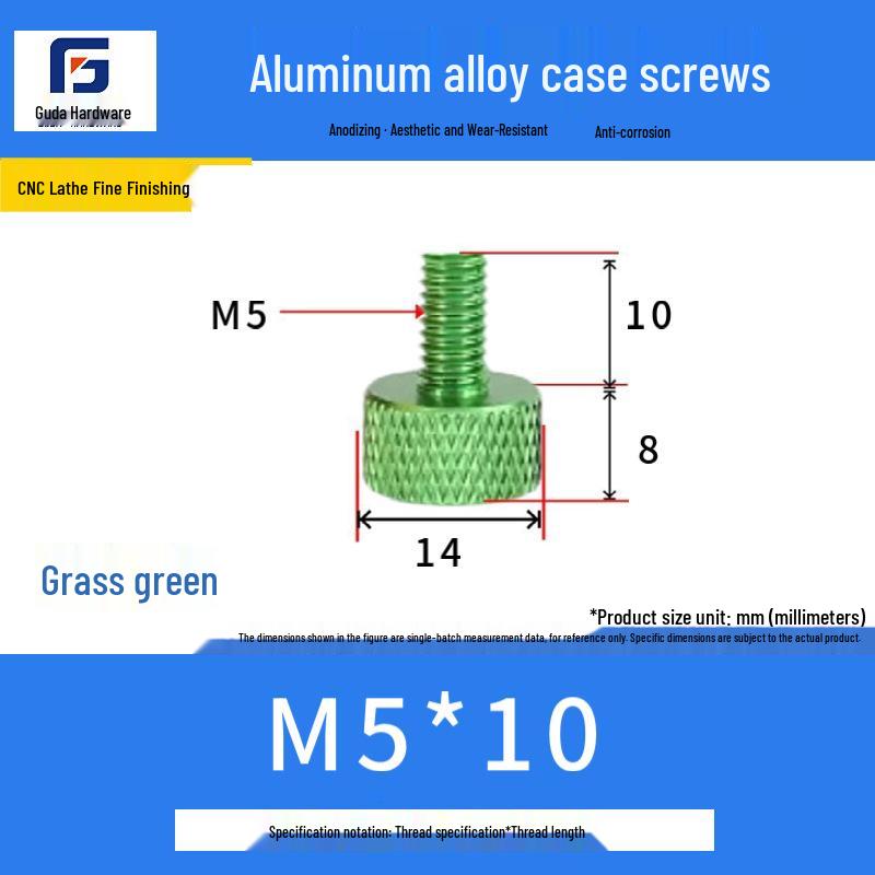 Knurled Aluminum Alloy Hand-Tightening Knob - M3M4M5M6M8 Sizes.
