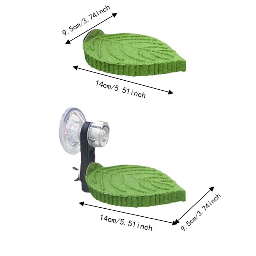 Resin Parrot Claw Grinding Perch Leaf Shape Wear-resistant Parrot Biting Stand Screw/Suction Cup Stable Parrot Perching Station