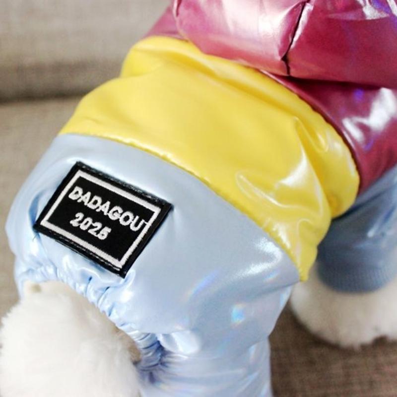 Winter Dog Clothes Dog Down Puffer Jacket Dog Jumpsuit Winter Coat Waterproof Dog Coat With Hood Hoodie Dog Clothes