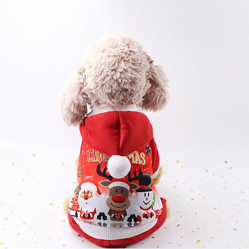 

Ultra-soft Pet Warm Dog Cat Coat For Winter In Charming Santa And Elk Patterns 2XL