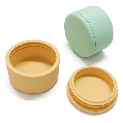 Kapaklı 20 ml Taşınabilir Silikon Seyahat Kavanozları, Kozmetik Yüz Vücut El Kremi Kavanozları, Mini Seyahat Takı Krem Pudra Kutusu