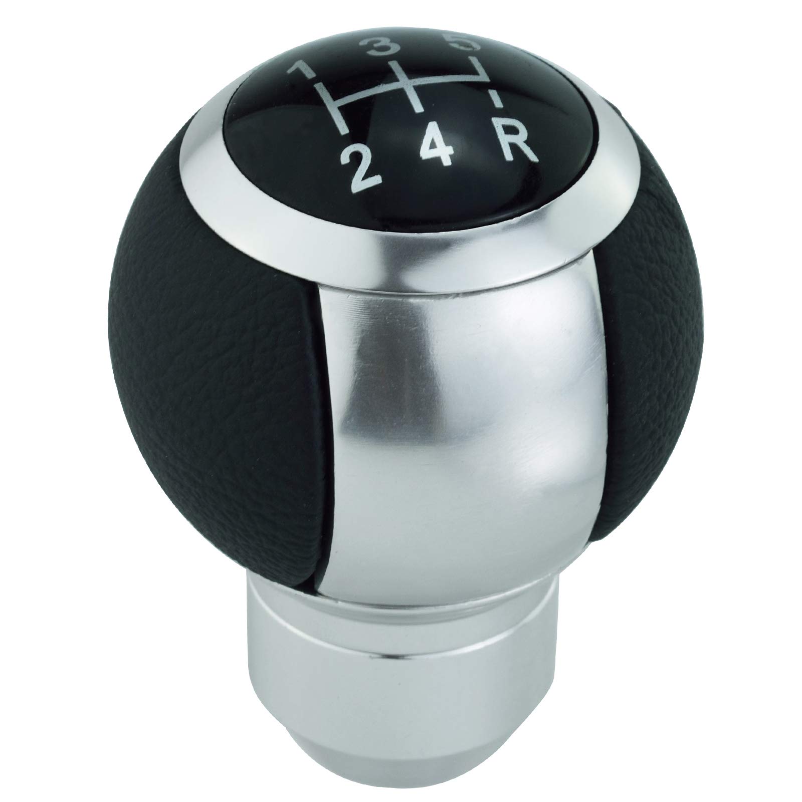 

Lunsom 5 Speed Shift Knob PU Round Shifter Knob Universal Auto Manual Mt Car (Silver) серебряный