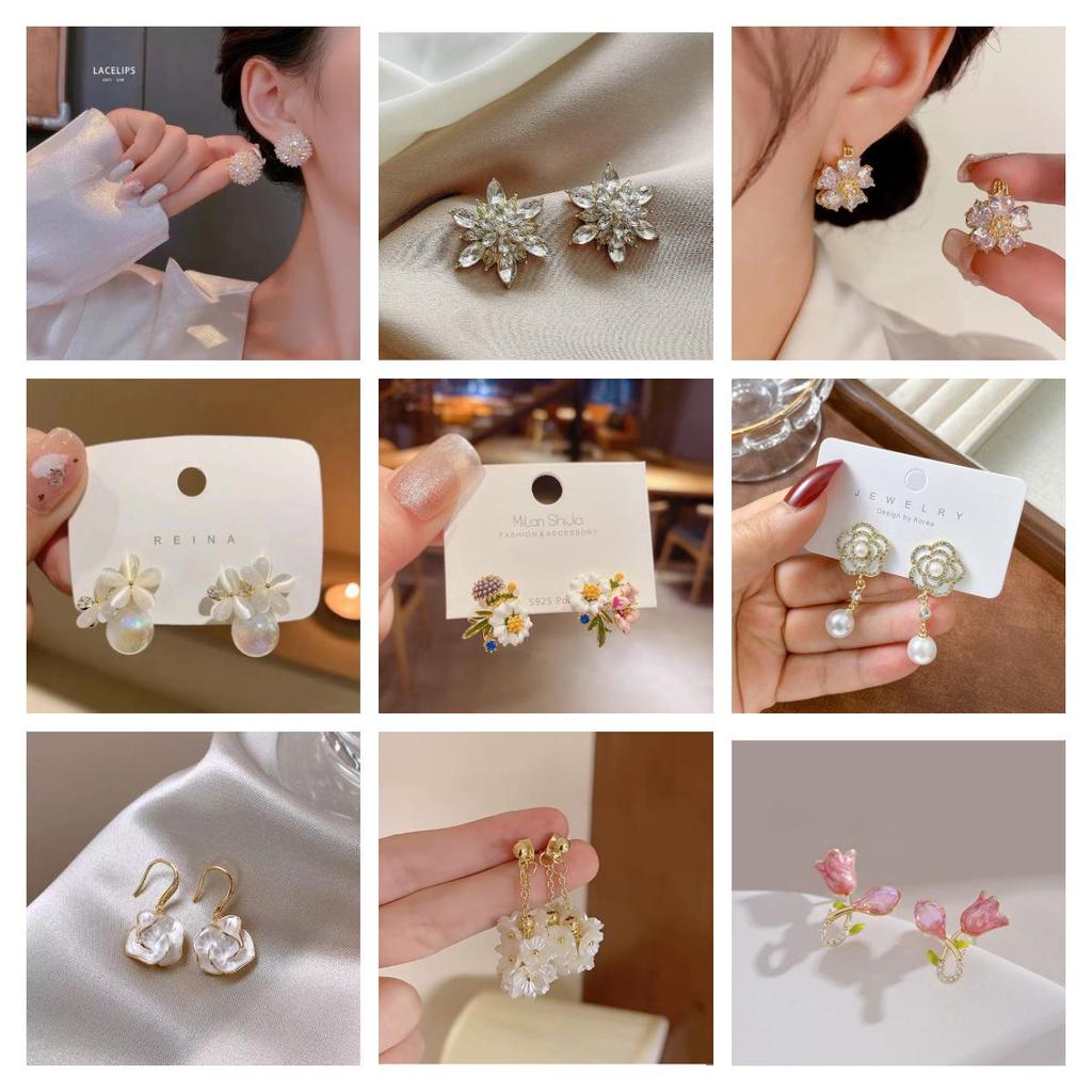 Mingqing Fashion S925 Silver Temperament Stud Earrings
