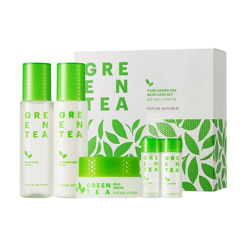 Conjunto de Skincare Água de Chá Verde Clara
