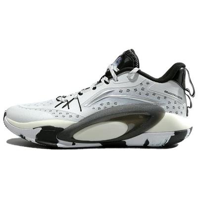 Li Ning Cushioning, Wear Resistant Mid Top Basketball Shoes Men's Black ABPS047-1