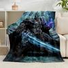 1PC Game Warcraft Darkness Warrior Flannel Blanket Gift, Suitable for Both Men And Women, Soft Ideal for Beds And Sofa, Birthday Or Christmas Gift