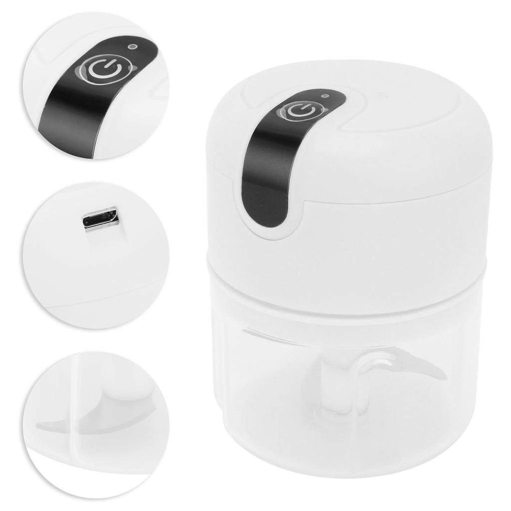 Knoblauchhacker 250 ml Plastikbecher USB Wiederaufladbar 1300 mAh Edelstahlklinge Mini Knoblauchhacker