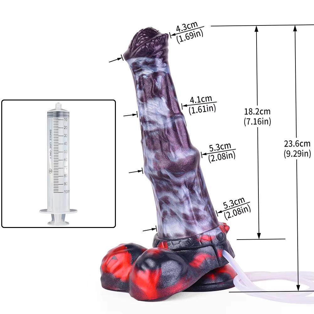 Horse Squirting Dildo Anal Plug Silicone Ejaculation Penis Fantasy Sex Toys for Women Men BDSM G-spot Prostate Massage Large-sized Dildos Masturbator