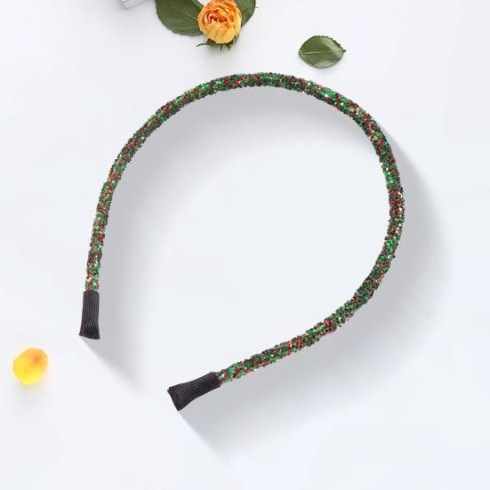 Women Hair Hoop Sparkling Sequins Elastic Headband DIY Glitter Handmade DIY Hair Hoop Christmas