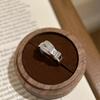 Xiaohongshu Women's Luxury Brushed Diamond Leather Belt Ring